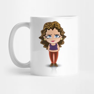 beautiful girl cartoon character for young kids Mug